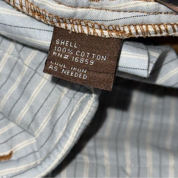 J. McLaughlin Men’s Size 34 x 28 Tan Cotton Corduroy Trousers Pants - Picture 5 of 7